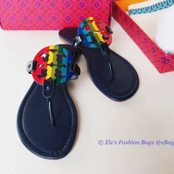 Flip Flops Rainbow Tory Burch Slides ❤️ NIB Tory Burch  display picture 3